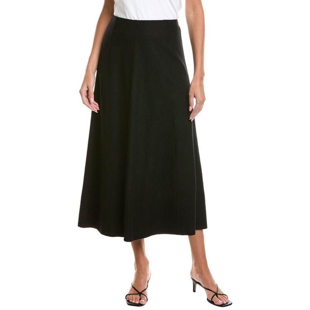 Eileen Fisher Womens  Wool Flare Skirt, Black